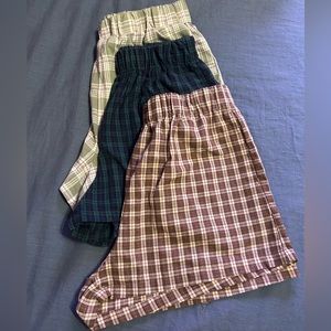Pack of 3 Plaid Shorts